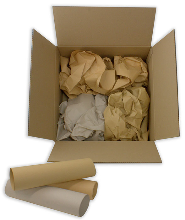 Packpapier in Karton Verpackungshilfsstoff